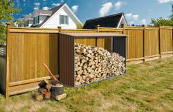 G21 Přístřešek na dřevo WOH 181 - 242 x 75 cm, hnědý