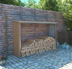 G21 Přístřešek na dřevo WOH 181 - 242 x 75 cm, hnědý