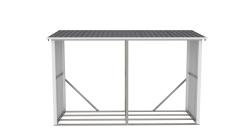 G21 Přístřešek na dřevo WOH 682 - 302 x 119 cm, antracitový