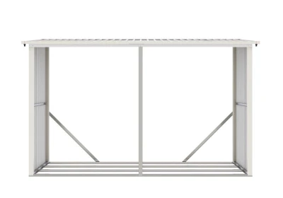 G21 Přístřešek na dřevo WOH 682 - 302 x 119 cm, šedý