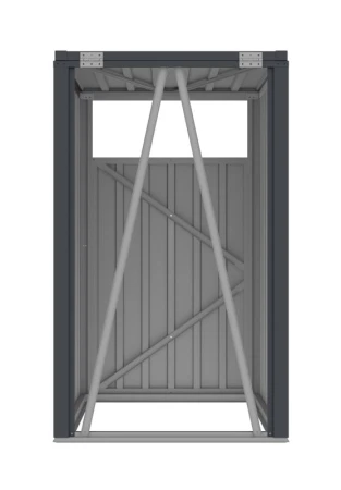 G21 Přístřešek na popelnice 73x121x82 cm, antracitový plechový