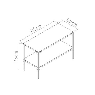 G21 Regál 115 x 40 cm pro zahradní domky a skleníky