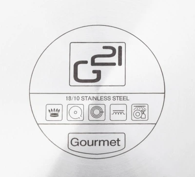 G21 Sada nádobí Gourmet Magic s cedníkem, 9 dílů, nerez