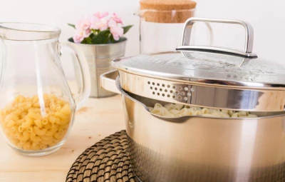 G21 Sada nádobí Gourmet Magic s cedníkem, 9 dílů, nerez
