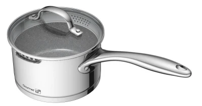 G21 Sada nádobí Gourmet Miracle s cedníkem, 9 dílů, nerez/greblon