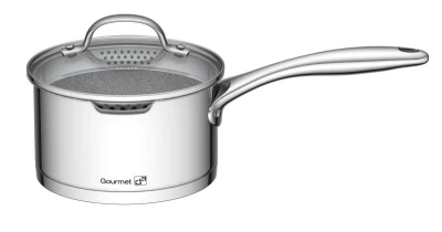 G21 Sada nádobí Gourmet Miracle s cedníkem, 9 dílů, nerez/greblon