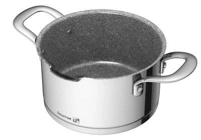 G21 Sada nádobí Gourmet Miracle s cedníkem, 9 dílů, nerez/greblon