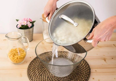 G21 Sada nádobí Gourmet Miracle s cedníkem, 9 dílů, nerez/greblon
