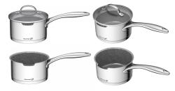 G21 Sada nádobí Gourmet Miracle s hrncem navíc, 11 dílů, nerez/greblon