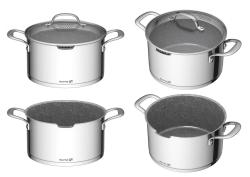 G21 Sada nádobí Gourmet Miracle s hrncem navíc, 11 dílů, nerez/greblon