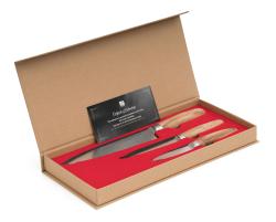 G21 Sada nožů Gourmet Damascus small box 3 ks, rukojeť zebrawood