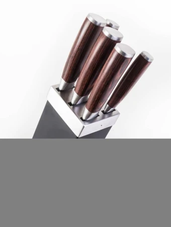 G21 Sada nožů Gourmet Dynamic 5 ks + černo-nerezový blok