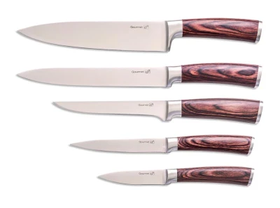 G21 Sada nožů Gourmet Nature 5 ks + bambusový blok