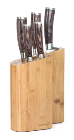 G21 Sada nožů Gourmet Timber 5 ks + bambusový blok G21 Sada nožů Gourmet Timber 5 ks + bambusový blok