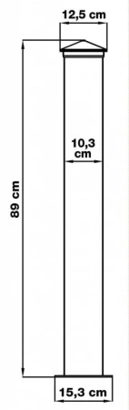 G21 sloupek pro plotové pole s patkou 10x89 cm antracitový