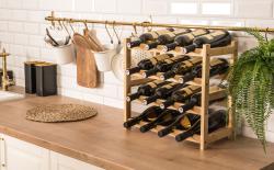 G21 Stojan na víno na 16 lahví, bambusový