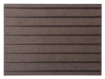 G21 Terasové prkno 2,5 x 14,8 x 300 cm, Dark Wood s kulatými výřezy, WPC