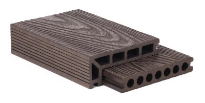 G21 Terasové prkno 2,5 x 14,8 x 300 cm, Dark Wood s kulatými výřezy, WPC