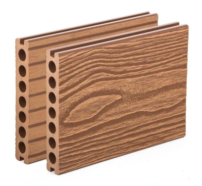 G21 Terasové prkno 2,5 x 14,8 x 400 cm, Light Wood s kulatými výřezy, WPC