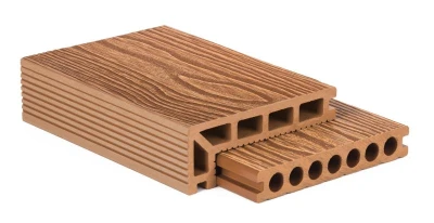 G21 Terasové prkno 2,5 x 14,8 x 400 cm, Light Wood s kulatými výřezy, WPC