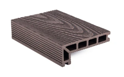 G21 Terasové prkno zakončovací, 2,5 x 14 x 400 cm, Dark Wood, WPC
