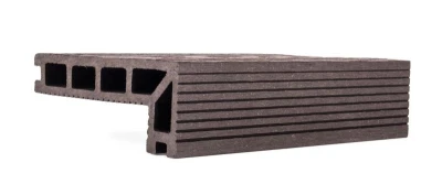 G21 Terasové prkno zakončovací, 2,5 x 14 x 400 cm, Dark Wood, WPC