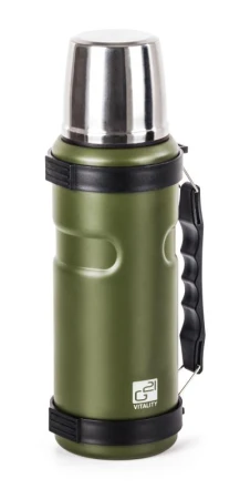 G21 Termoska na pití, 1000 ml, khaki zelená s rukojetí