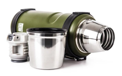 G21 Termoska na pití, 1000 ml, khaki zelená s rukojetí