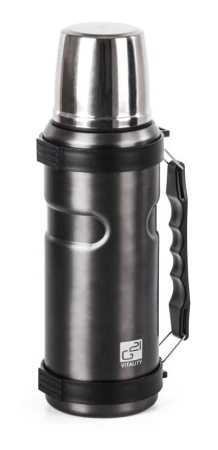 G21 Termoska na pití, 1000 ml, ocelově šedá s rukojetí