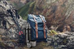 G21 Termoláhev na pití, 1000 ml, ocelově šedá s rukojetí