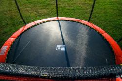 G21 Trampolína SpaceJump, 305 cm, červená, s ochrannou sítí + schůdky zdarma