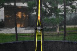 G21 Trampolína SpaceJump, 366 cm, modrá, s ochrannou sítí + schůdky zdarma