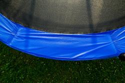 G21 Trampolína SpaceJump, 366 cm, modrá, s ochrannou sítí + schůdky zdarma