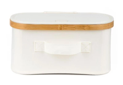 G21 Úložný box 30 x 15 x 15 cm, bambusový s víkem, béžový
