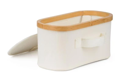 G21 Úložný box 30 x 15 x 15 cm, bambusový s víkem, béžový