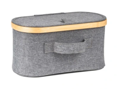 G21 Úložný box 30 x 15 x 15 cm, bambusový s víkem, šedý G21 Úložný box 30 x 15 x 15 cm, bambusový s víkem, šedý