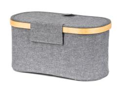 G21 Úložný box 30 x 15 x 15 cm, bambusový s víkem, šedý