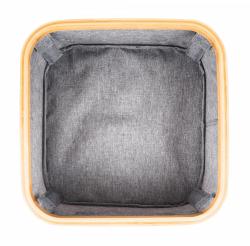 G21 Úložný box 30 x 30 x 15 cm, bambusový s víkem, šedý