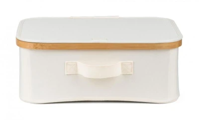 G21 Úložný box 40 x 30 x 15 cm, bambusový s víkem, béžový