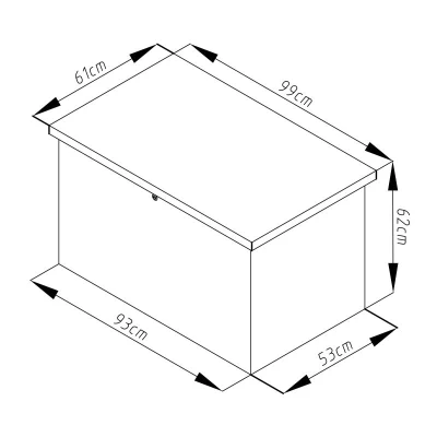 G21 Zahradní box Denver 280 L, antracitový plechový