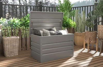 G21 Zahradní box Denver 280 L, metalický šedý plechový