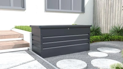 G21 Zahradní box Denver 400 L, antracitový plechový