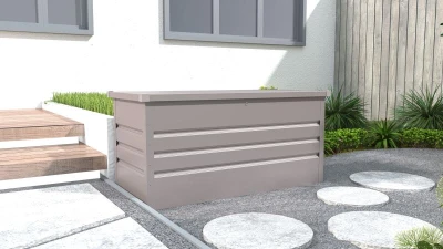 G21 Zahradní box Denver 400 L, šedý plechový