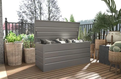 G21 Zahradní box Denver 770 L, metalický šedý plechový