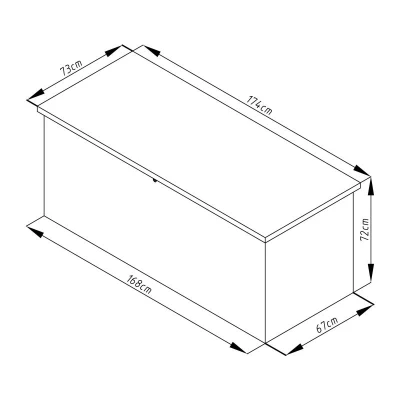 G21 Zahradní box Denver 770 L, metalický šedý plechový
