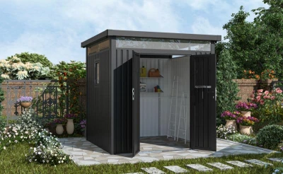 G21 Záhradný domček Atlanta 529 - 230 x 230 cm, slate grey