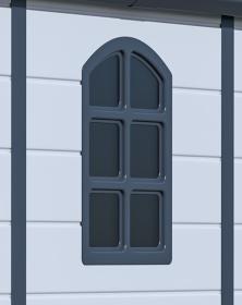 G21 Zahradní domek Boston 523 - 188 x 278 cm, plastový, světle šedý