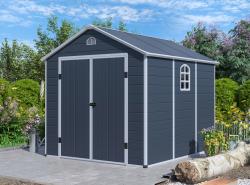 G21 Zahradní domek Boston 670 - 241 x 278 cm, plastový, šedý