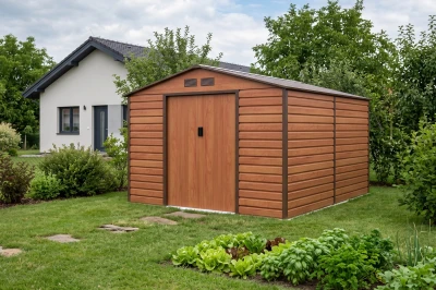 G21 Zahradní domek GAH 884 - 277 x 319 cm, hnědý
