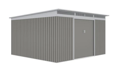 G21 GRAH 1132 metalický šedý 340 x 333 cm zahradní domek